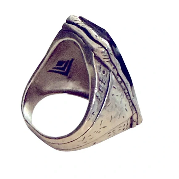 Ring Silpada Black Tie Ring. Onyx and Sterling Silver size 9 1/2 - Picture 7 of 7